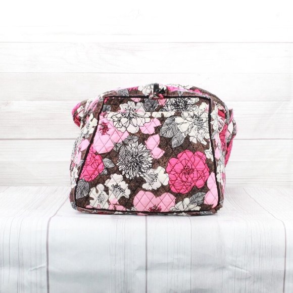 Vera Bradley Multicolor Floral Cotton Zip Top Quilted Travel Shoulder Duffle Bag - Picture 3 of 8